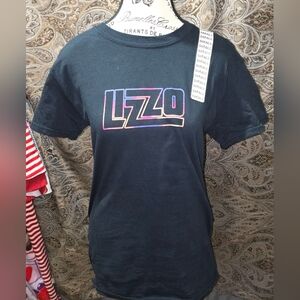 Lizzo Graphic Tee - Black with Multicolor Logo